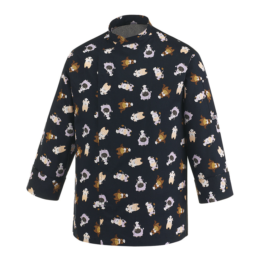 Giacca Puppies cuoco Unisex con bottoni a pressione e schiena traspirante in Air Plus EGOCHEF
