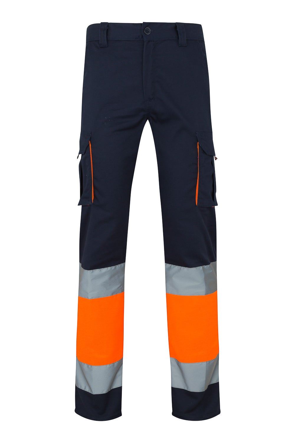 Pantaloni stretch bicolore multitasche