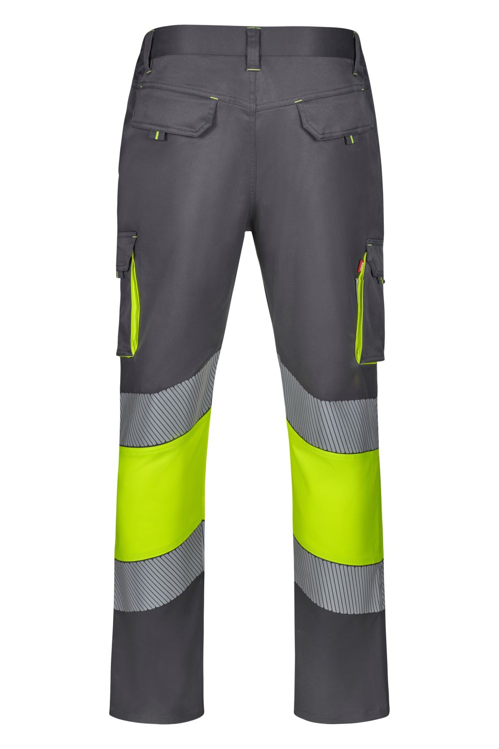 Pantaloni stretch bicolore banda segmentata