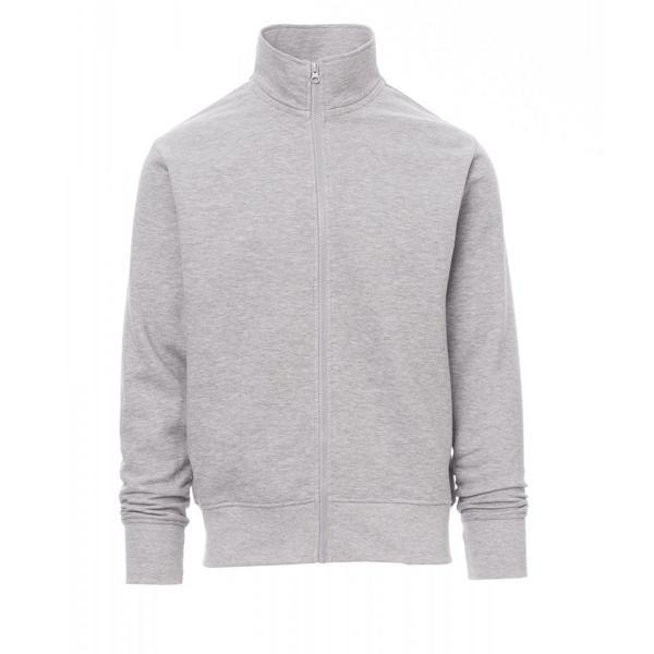 Felpa PAYPER HOUSTON Full Zip con Tasche a Filo - Grigio Melange [1]