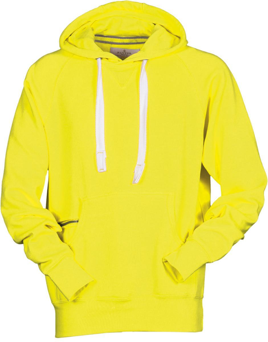 Felpa PAYPER ATLANTA PLUS Cappuccio e Tasconi - Giallo Fluo [1]