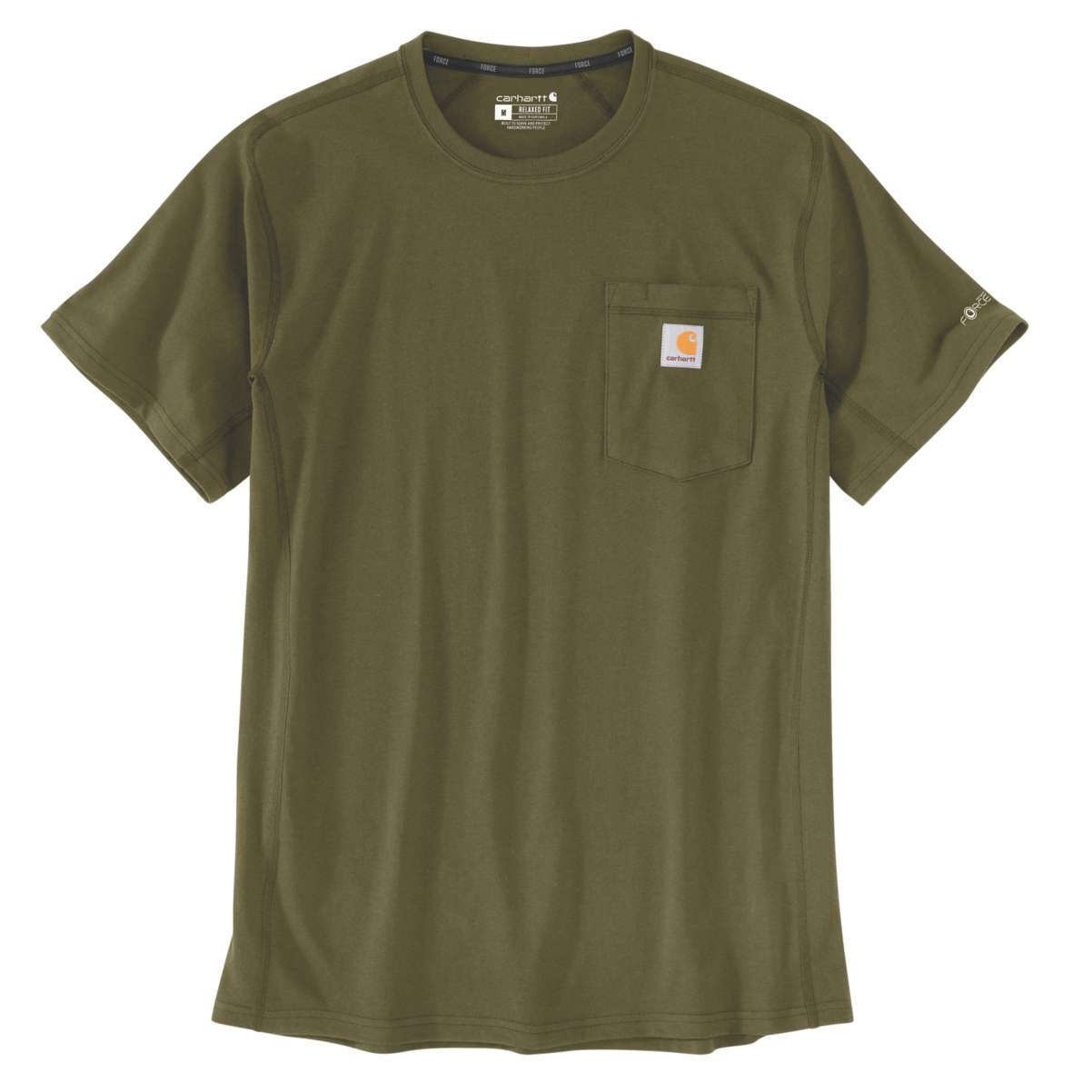 T-Shirt Uomo Carhartt Force™ - 106652 colore DARK BRONZE GREEN GL7