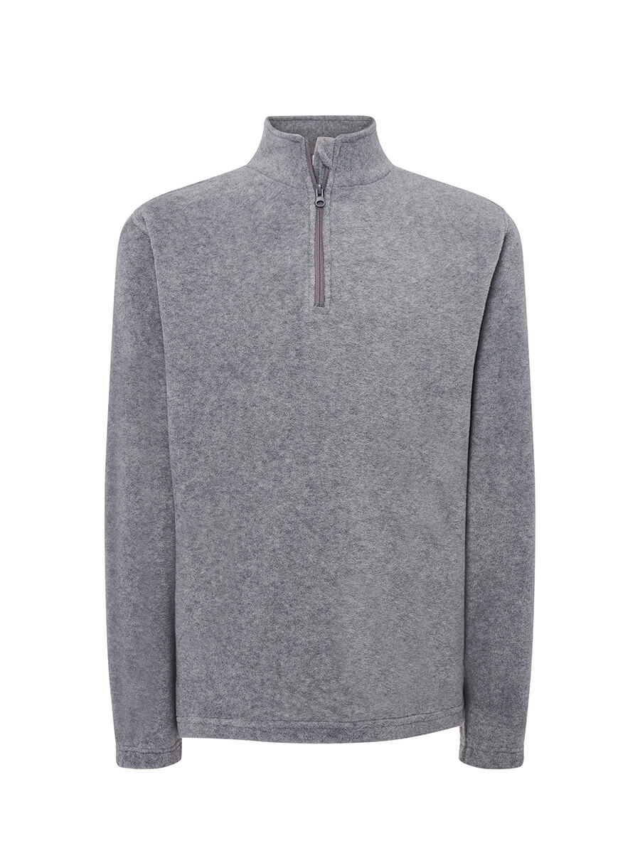Micropile Unisex Mezza Zip - Grigio Melange [1]