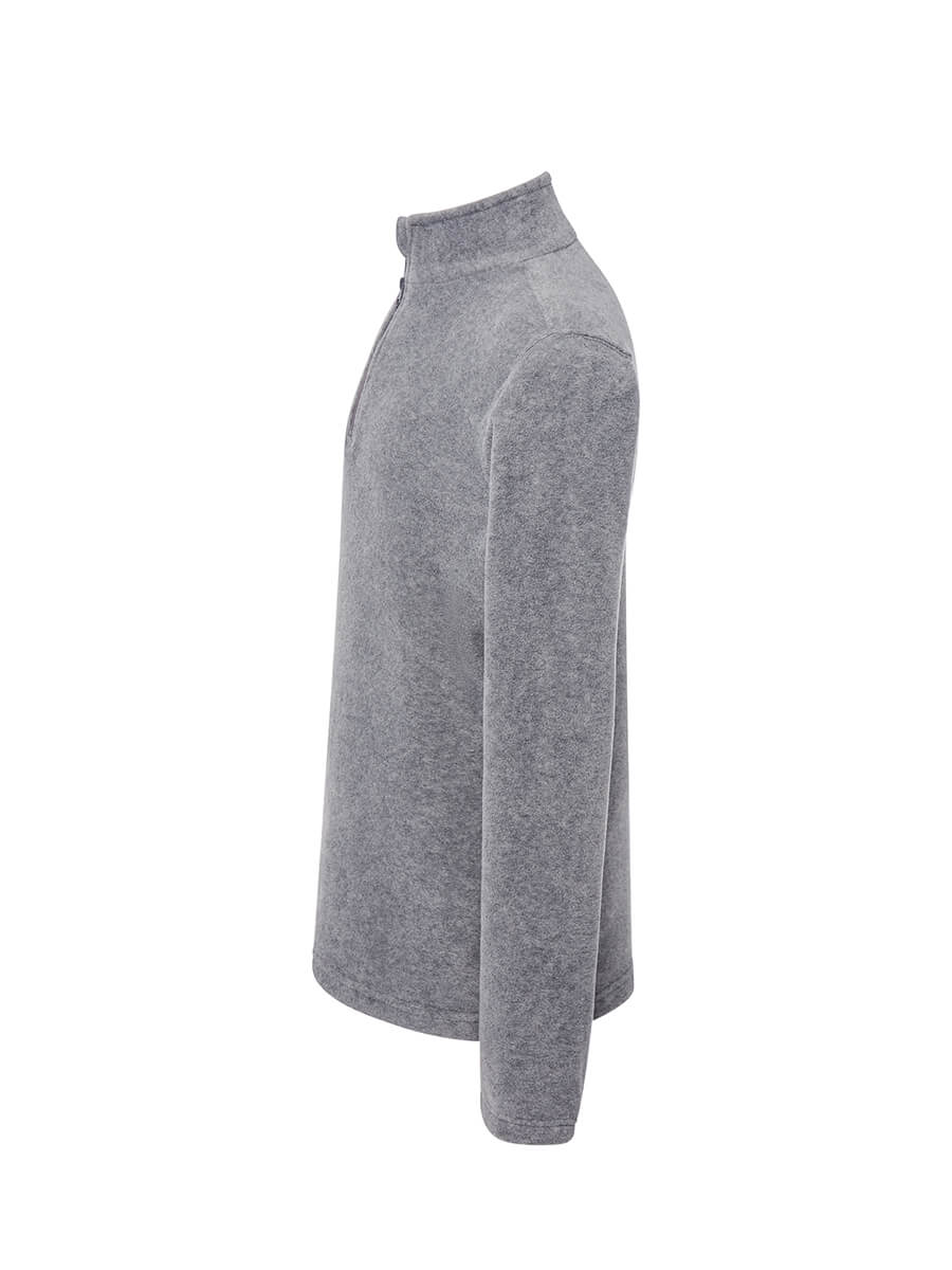 Micropile Unisex Mezza Zip - Grigio Melange [2]