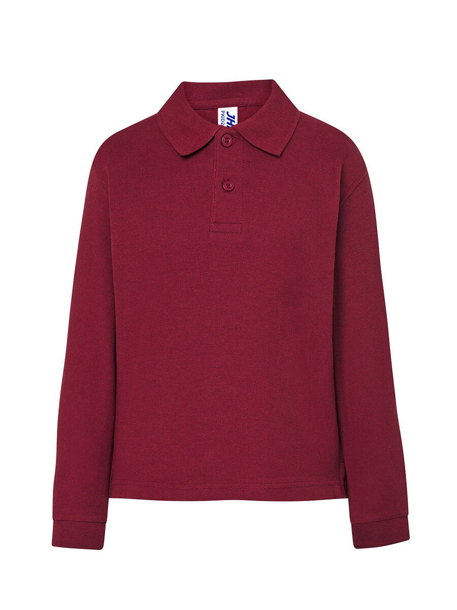 Polo Manica Lunga Bambino - Burgundy [1]