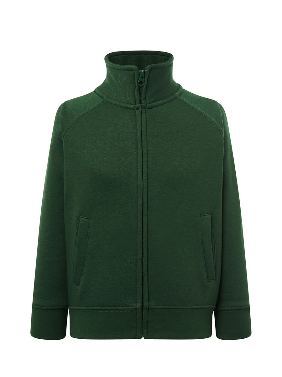 Felpa Full Zip Bambino Premium - Verde Bottiglia [1]