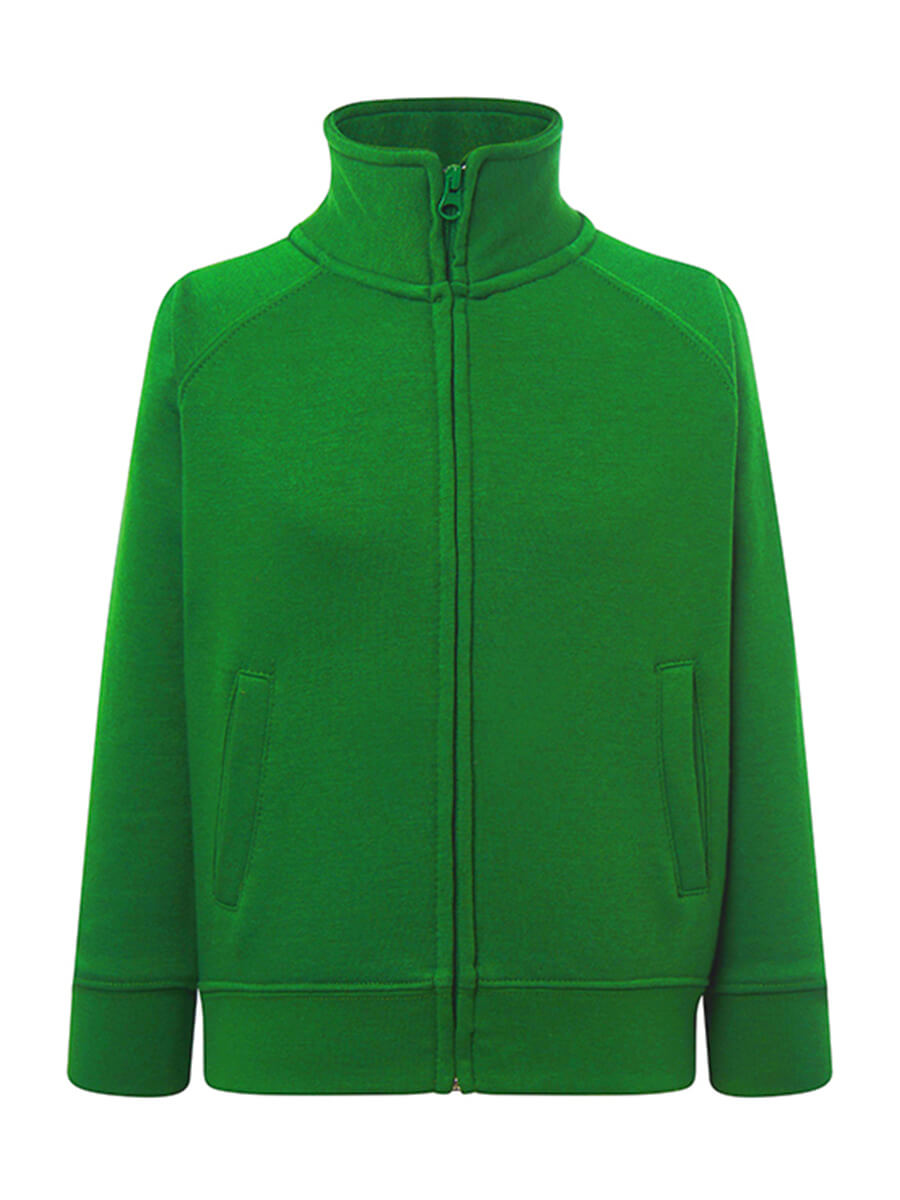 Felpa Full Zip Bambino Premium - Verde Kelly [1]