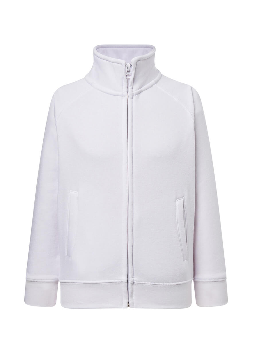 Felpa Full Zip Bambino Premium - Bianco [1]