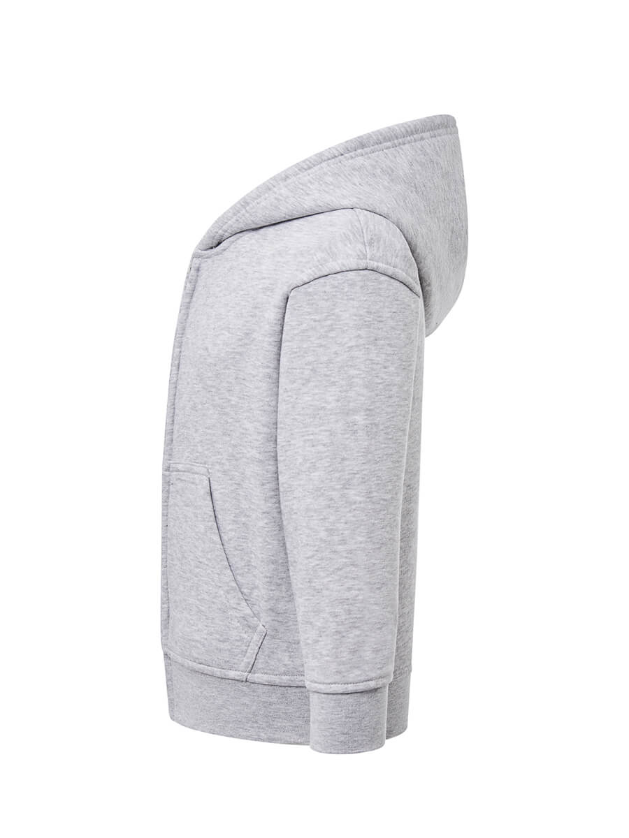 Felpa Full Zip e Cappuccio Bambino Premium - Grigio Cenere [2]