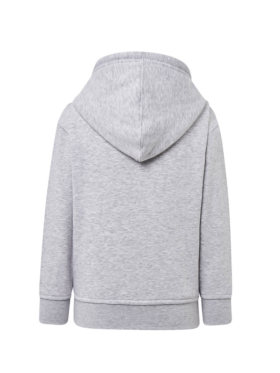 Felpa Full Zip e Cappuccio Bambino Premium - Grigio Cenere [3]