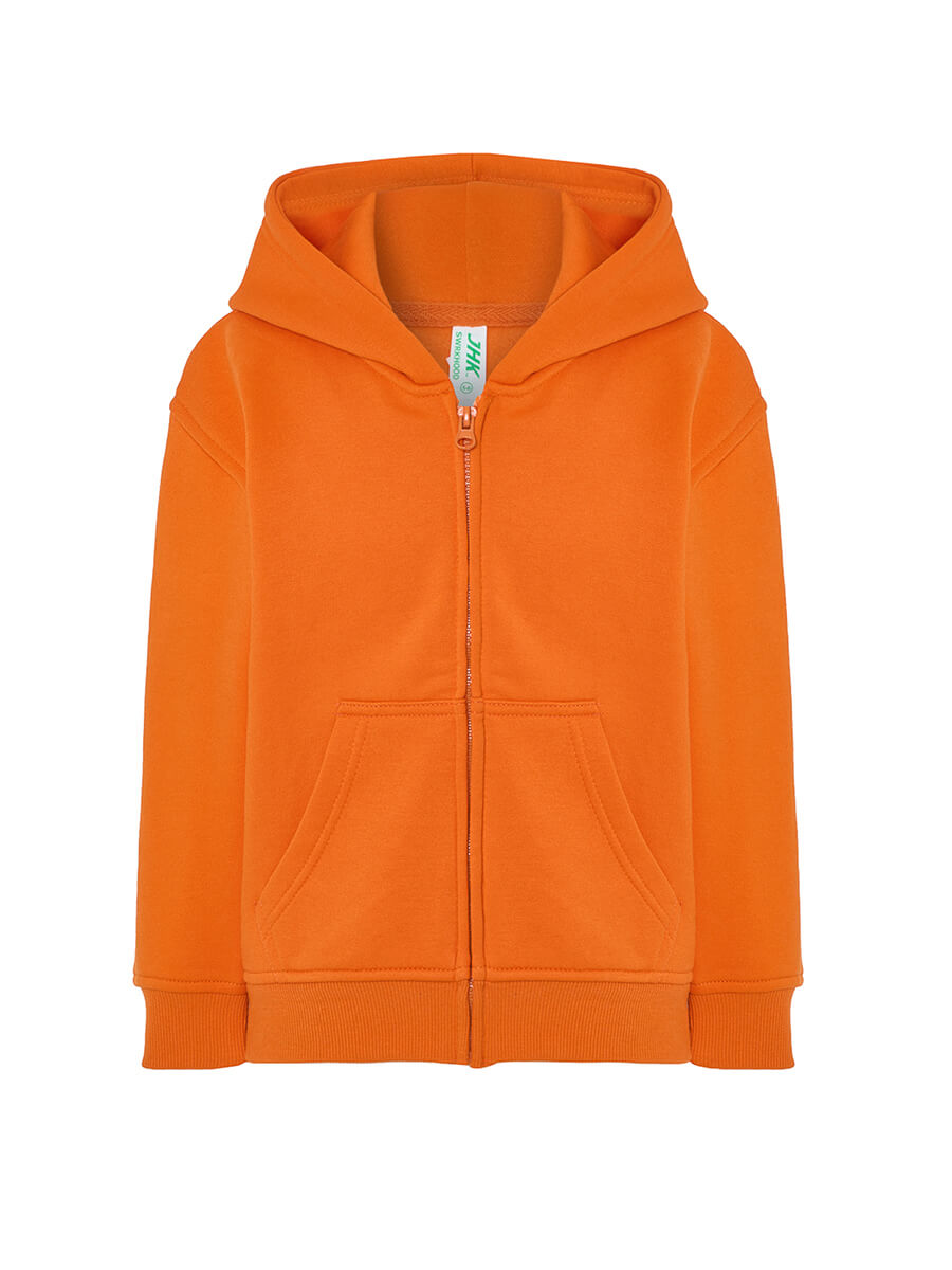 Felpa Full Zip e Cappuccio Bambino Premium - Arancio [1]