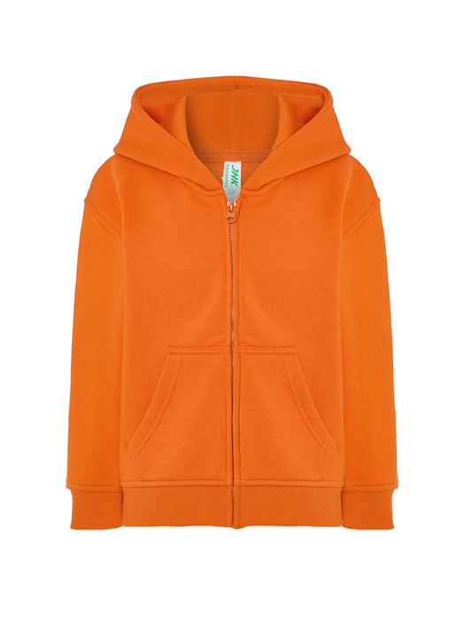 Felpa Full Zip e Cappuccio Bambino Premium - Arancio [1]