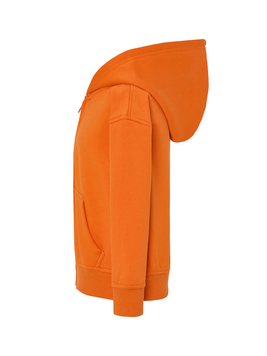 Felpa Full Zip e Cappuccio Bambino Premium - Arancio [2]