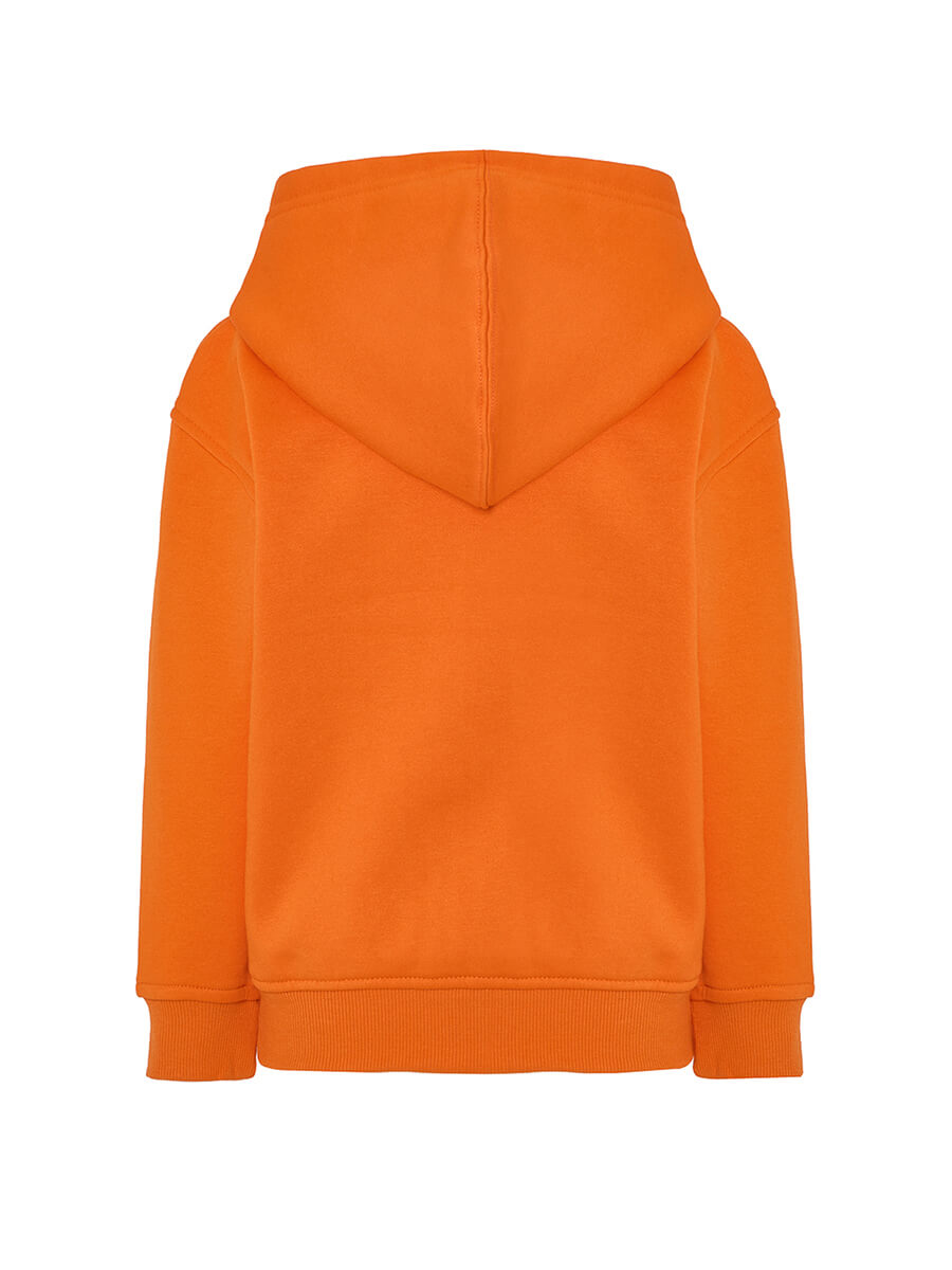 Felpa Full Zip e Cappuccio Bambino Premium - Arancio [3]