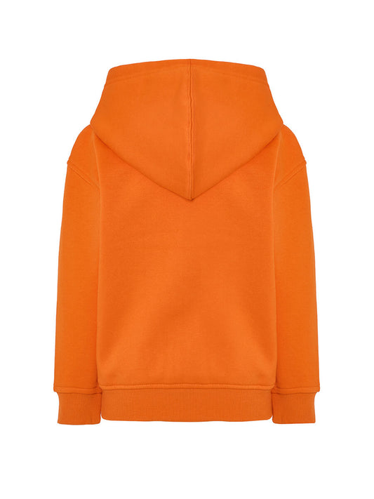 Felpa Full Zip e Cappuccio Bambino Premium - Arancio [3]