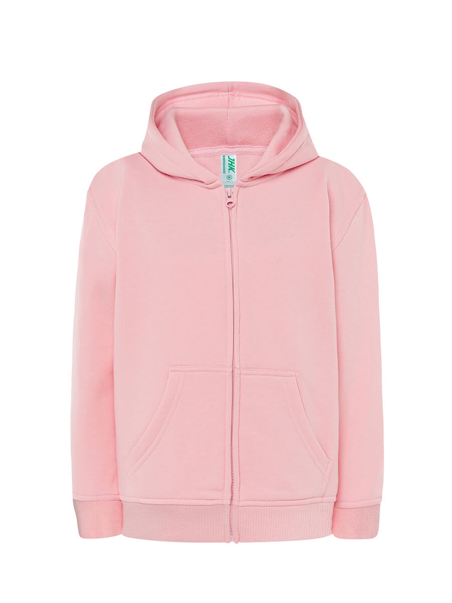 Felpa Full Zip e Cappuccio Bambino Premium - Rosa [1]