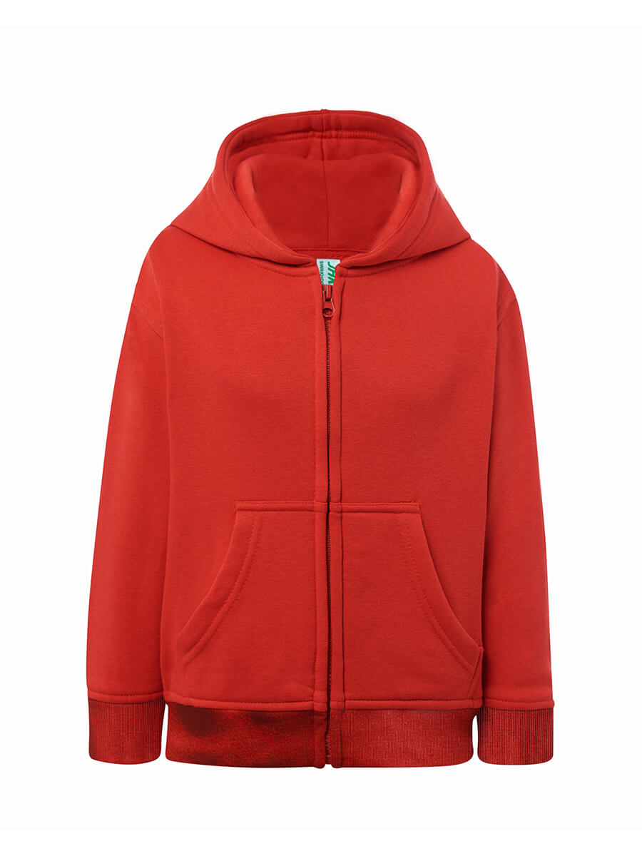 Felpa Full Zip e Cappuccio Bambino Premium - Rosso [1]