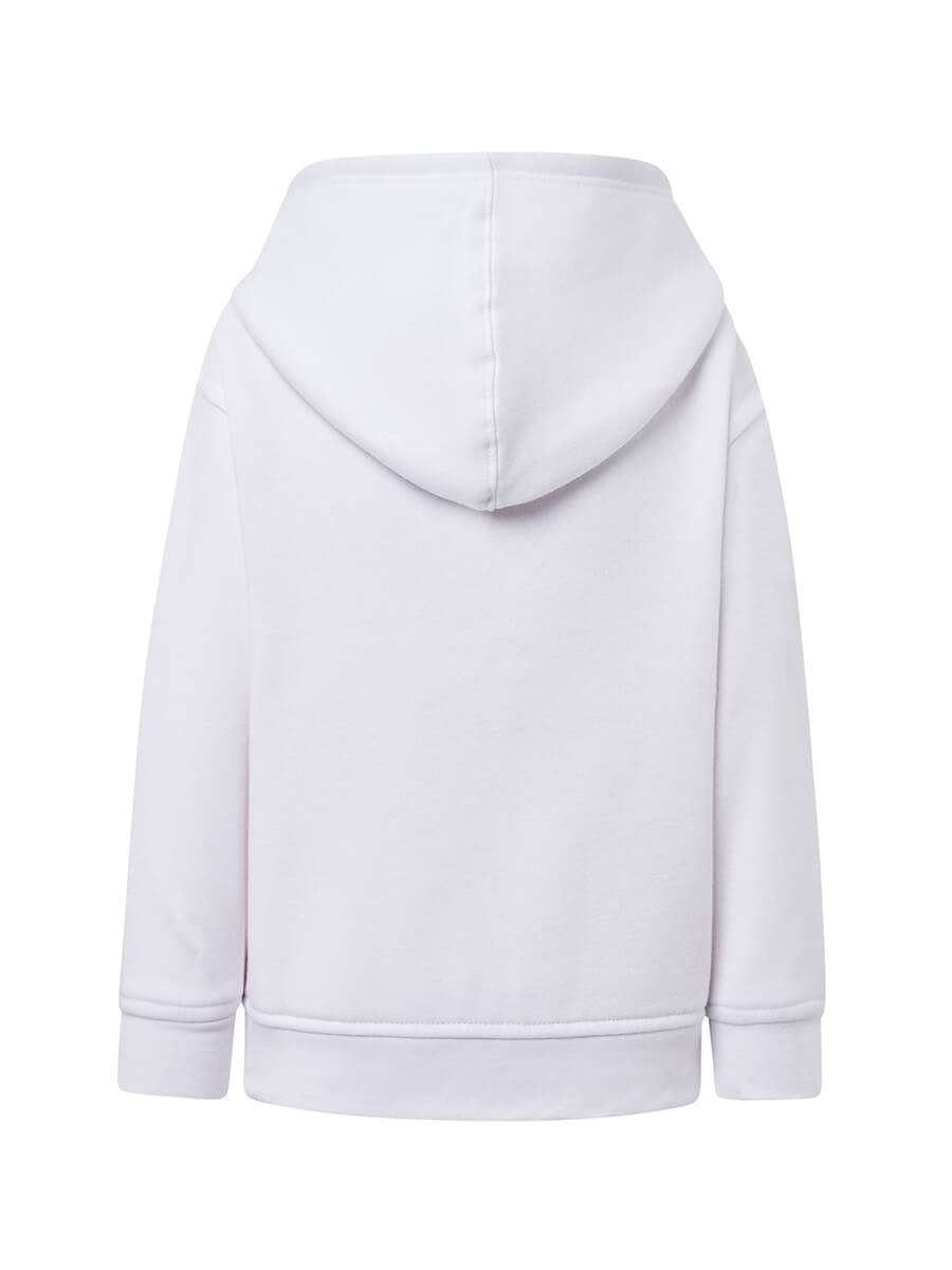Felpa Full Zip e Cappuccio Bambino Premium - Bianco [3]
