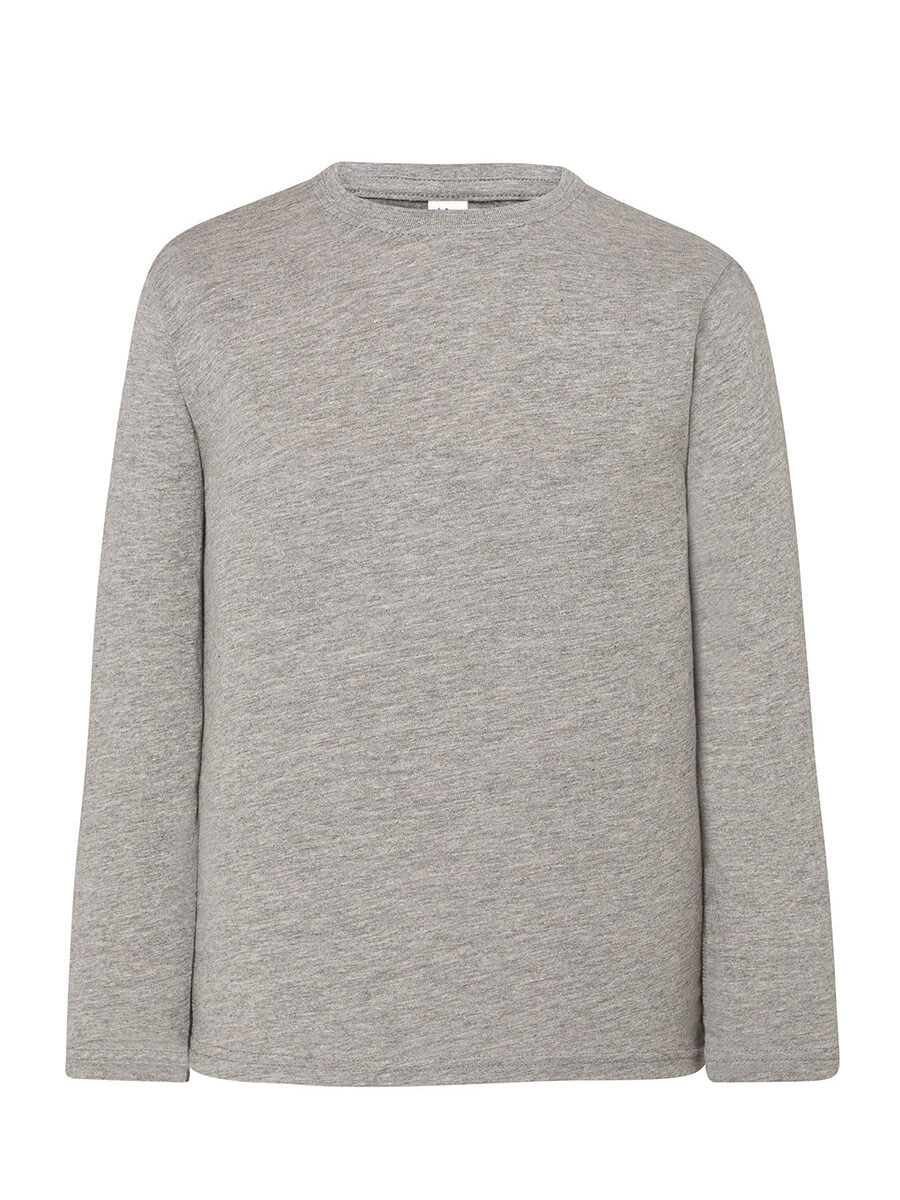 T-Shirt Manica Lunga Bambino - Grigio Melange [1]