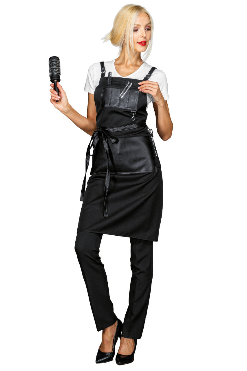 Grembiule Bristol con Inserti in Pelle - Nero [5]