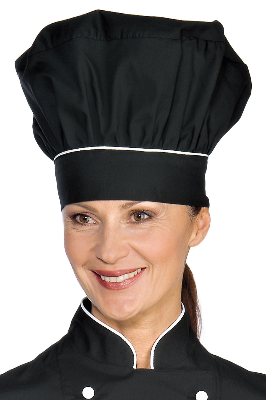 Cappello Cuoco Tradizionale - Nero/Bianco [3]