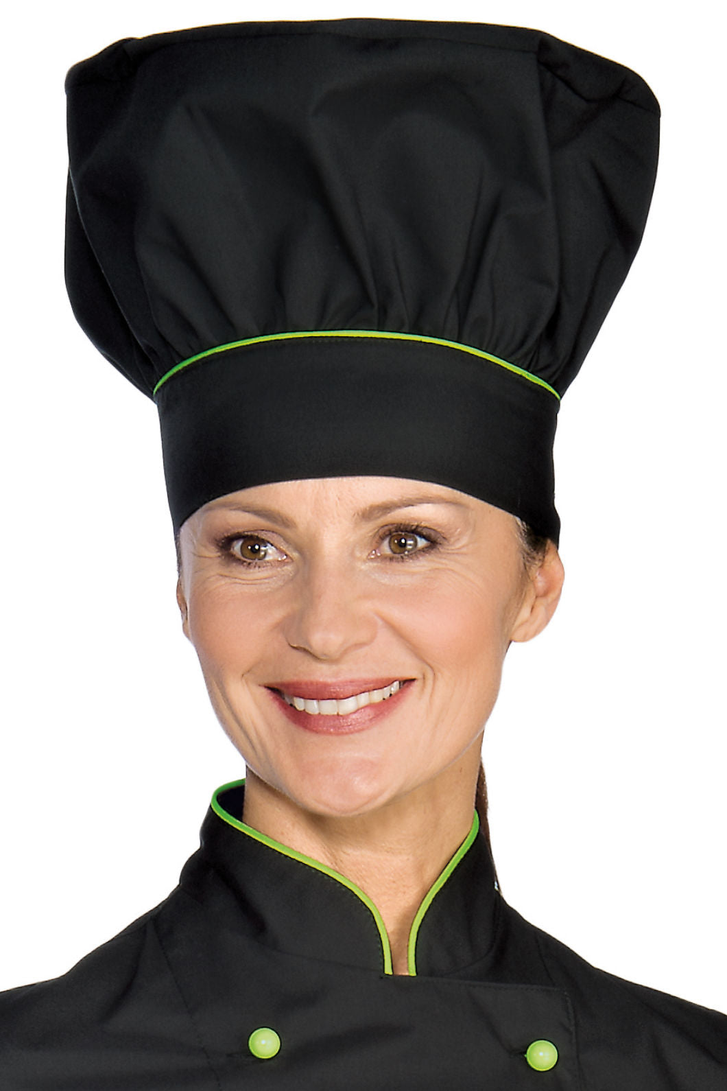 Cappello Cuoco Tradizionale - Nero/Verde Mela [2]