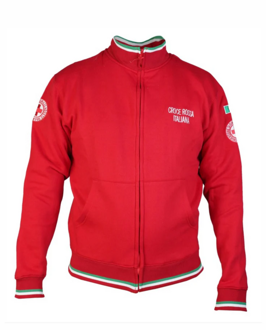 Felpa con Zip Tricolore Croce Rossa Italiana [1]