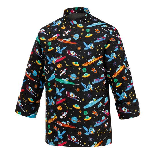 Giacca Space cuoco Unisex con bottoni a pressione e schiena traspirante in Air Plus EGOCHEF