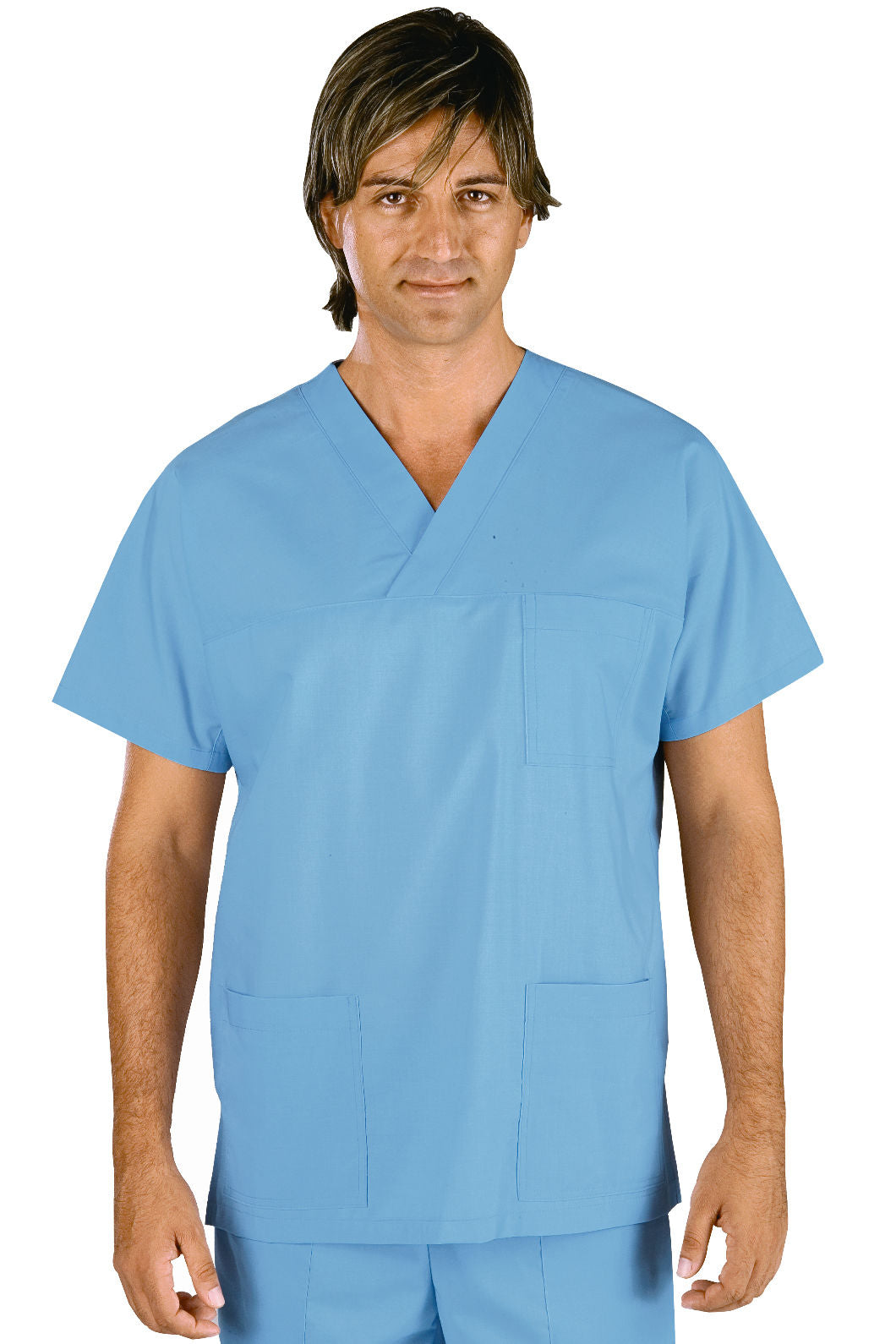 Casacca Collo a V - Celeste [1]