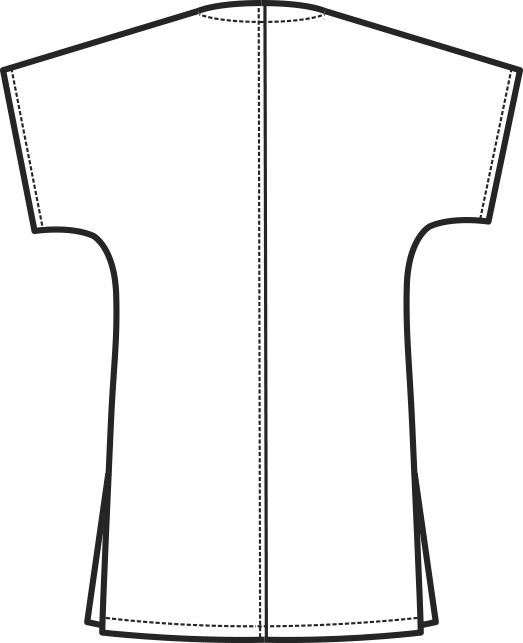 Casacca Collo a V - Blu Cina [3]