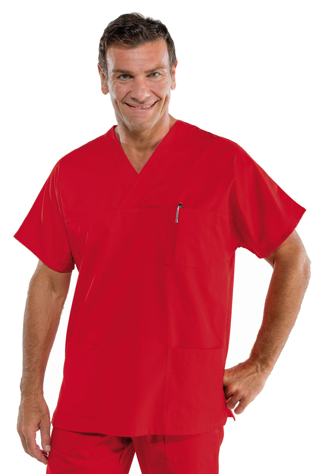 Casacca Collo a V - Rosso [1]
