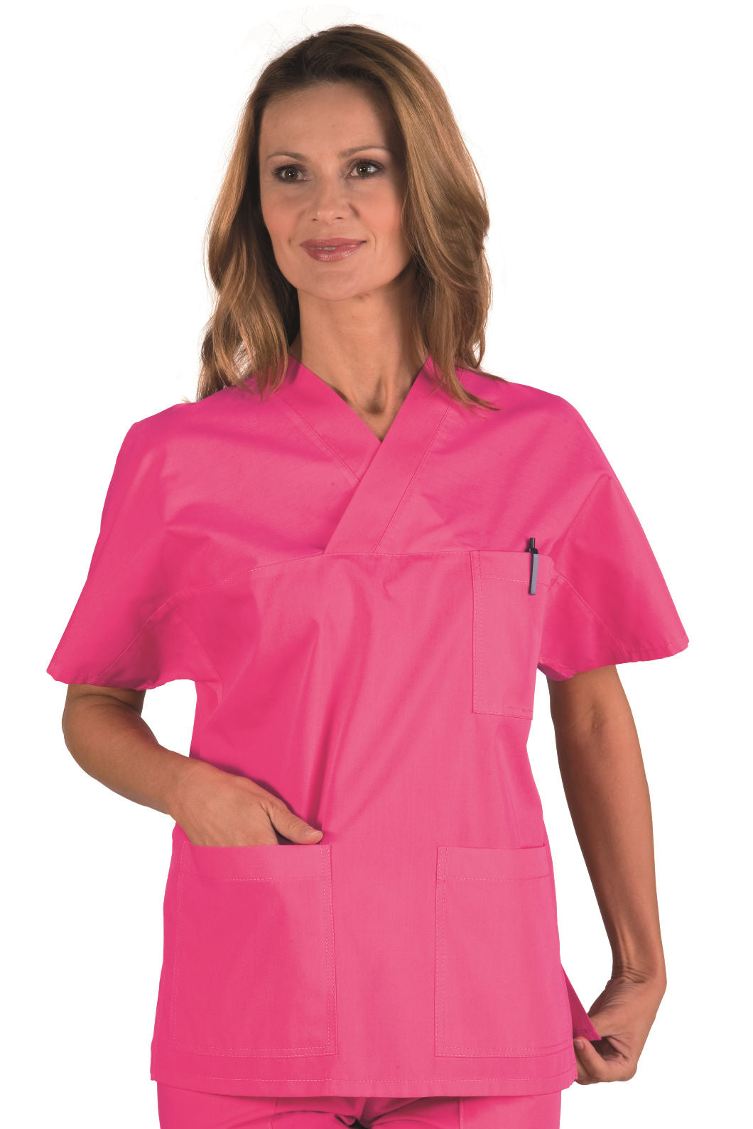 Casacca Collo a V - Fuxia [1]